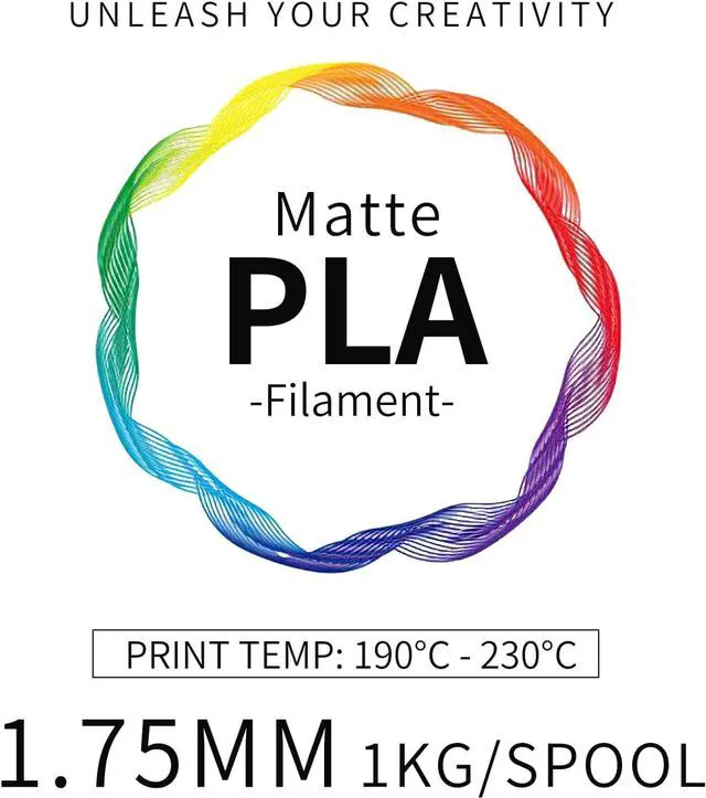 Alt view image 7 of 7 - INLAND Micro Center Matte PLA 3D Printer Filament 1.75mm - Matte Blue, 1kg Cardboard Spool (2.2 lbs), Dimensional Accuracy +/- 0.03mm, FDM/FFF 3D Printers