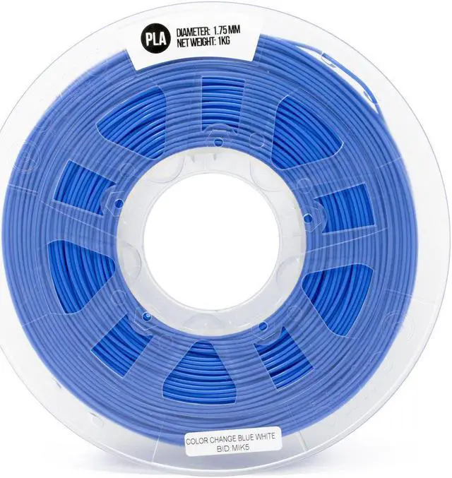Alt view image 2 of 7 - Gizmo Dorks 1.75mm PLA Filament, 1 kg for 3D Printers, Color Change Blue to White
