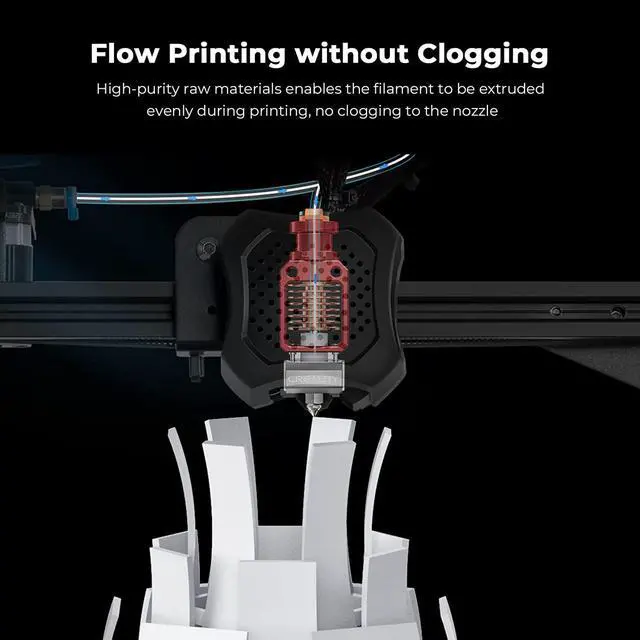 Alt view image 5 of 7 - Creality 3D Printer Filament 1.75mm, Ender PLA Filament No-Tangling Smooth Printing Without Clogging No Warping, Fit Most FDM 3D Printers, 1kg Spool, Dimensional Accuracy +/- 0.02mm, White
