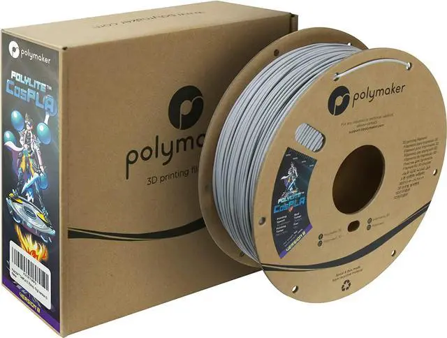 Alt view image 2 of 4 - Polymaker Easy to Sand & Paint PLA Filament 1.75mm CosPLA (Version B - Sand-Ability with Extra Durability), PolyLite 3D Printer Filament 1.75mm 1kg 3D Printing PLA Filament Easy Sanding for Cosplay