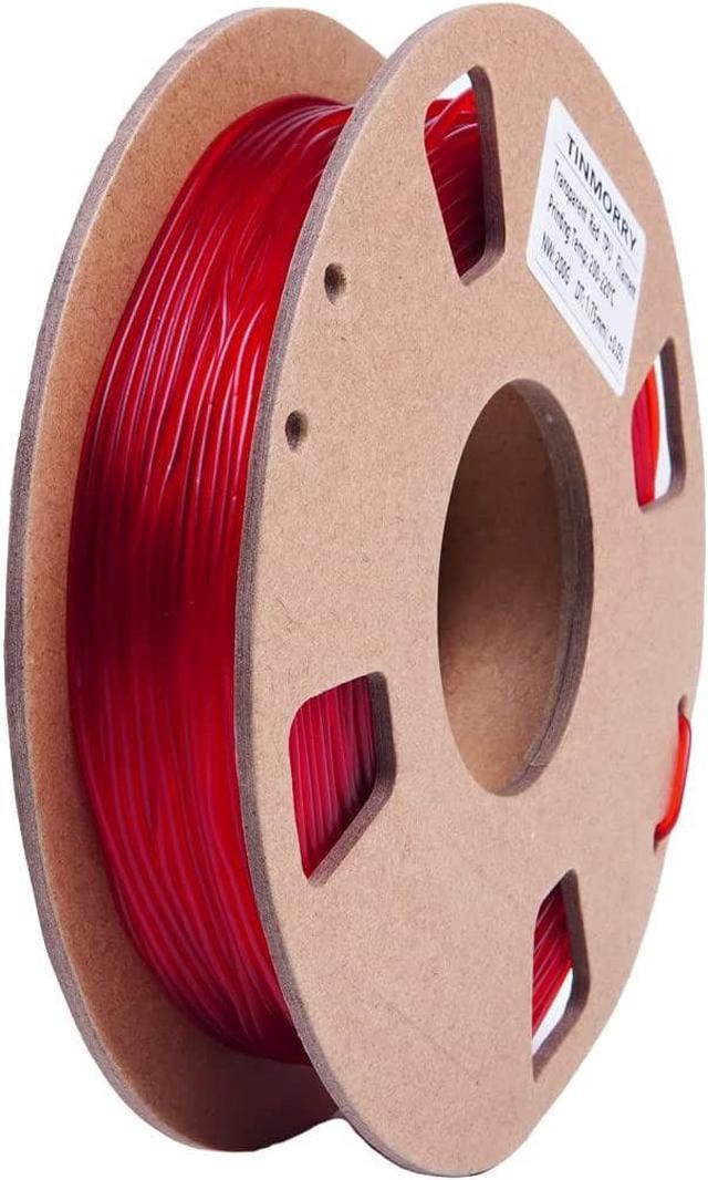 TPU Filament 1.75mm Pack, TINMORRY TPU 3D Printer Filament, 200g x 5  Spools, Black White Transparent Red Transparent Green Transparent Blue