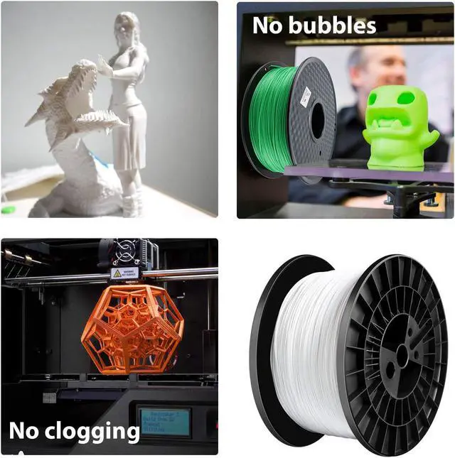 Alt view image 5 of 6 - TIANSE PLA Filament 1.75mm PLA 3D Printer Filament, 5kg Cardboard Spool (11 lbs), Dimensional Accuracy +/- 0.03mm (White 1-Pack)