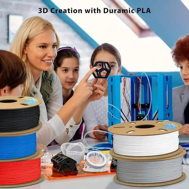 Alt view image 7 of 7 - DURAMIC 3D Matte PLA Filament 1.75mm Skin, 1kg Cardboard Spool Matte Finish 3D Printer Filament PLA 1.75mm Dimensional Accuracy 99% +/- 0.03 mm, Printing with FDM 3D Printer, Easy to Remove Support