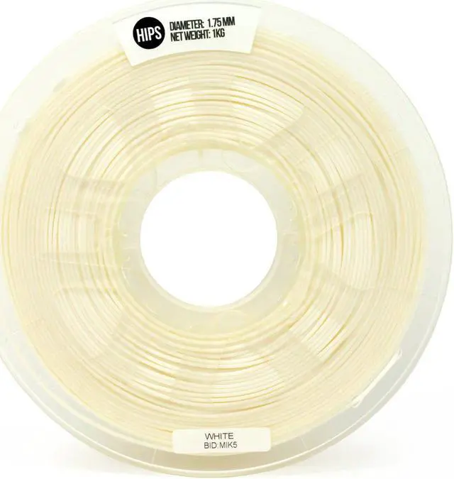 Alt view image 2 of 6 - Gizmo Dorks 1.75mm Hips Filament 1kg / 2.2lb for 3D Printers, White