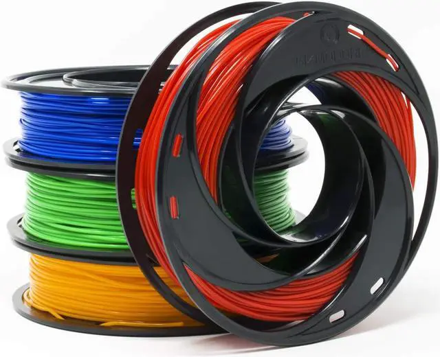 Main image of Gizmo Dorks ABS Filament for 3D Printers 1.75mm 200g, 4 Color Pack - Blue, Green, Orange, Red