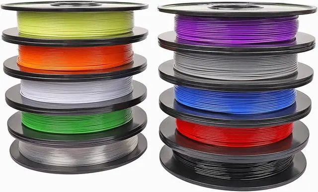 Alt view image 7 of 7 - PETG 3D Printer Filament 1.75mm 10 Packs 0.5kg Bundle, dikale No Tangle Assorted Colors Multipack Filament, 500g per Spool, 10 Spools Set, in Total Weight 5 kg (11 lbs)