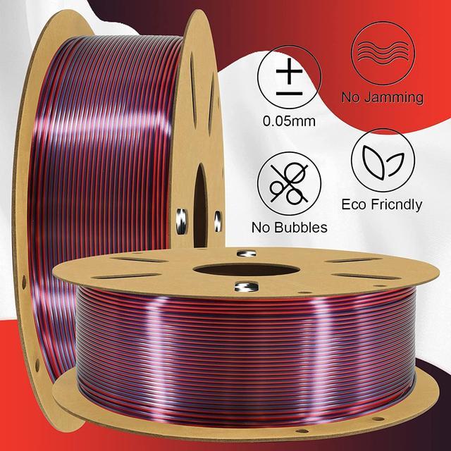 TTYT3D 3D Printer PLA Filament Silk Black Color Change to Red 2