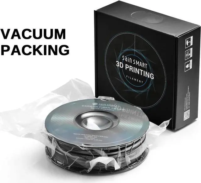Alt view image 7 of 7 - SainSmart 1.75mm Black ePA-CF Carbon Fiber Filled Nylon Filament 1KG (2.2lbs) Spool for 3D Printer