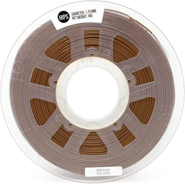 Alt view image 2 of 6 - Gizmo Dorks 3mm (2.85mm) Hips Filament 1kg / 2.2lb for 3D Printers, Brown