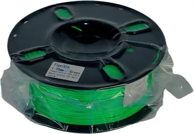 Alt view image 3 of 5 - RANKI TPU Filament 1.75 mm Flexible TPU, 3D Printer Filament, Dimensional Accuracy +/- 0.05 mm, 98A,1kg Spool,Green