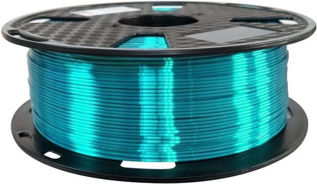 Silk PLA Shiny Cyan Blue PLA Filament 1.75 mm 3D Printer Filament 1KG  2.2LBS Spool Silky Shiny Metallic Cyan Metal Gold Silver Copper Turquoise  Blue PLA 3D Printing Material CC3D Silk Enamel