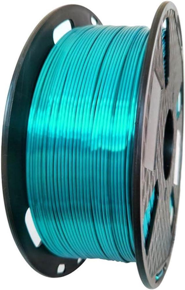 Silk PLA Shiny Cyan Blue PLA Filament 1.75 mm 3D Printer Filament 1KG  2.2LBS Spool Silky Shiny Metallic Cyan Metal Gold Silver Copper Turquoise  Blue PLA 3D Printing Material CC3D Silk Enamel