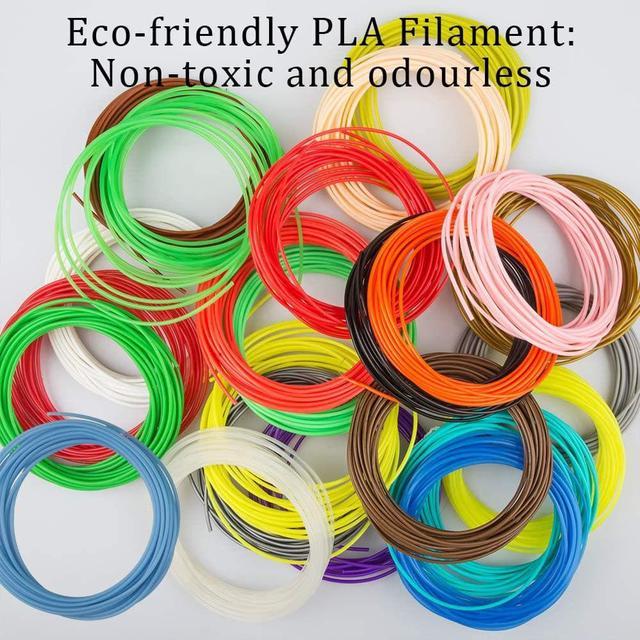 3D Pen/3D Printer Filament,1.75mm PLA Filament with Cleaning Needles,  findTop 24 Colors PLA Filament Refills (10 Feet for Each Color) and 3D Pen/ Printer Cleaning Needles (10 Pieces) 
