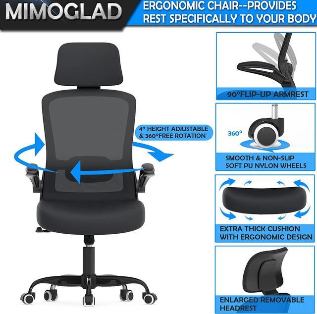 Mimoglad Office Chair, High Back Ergonomic Desk Chair with