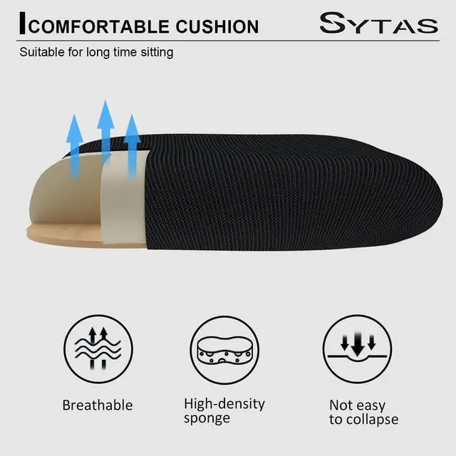 Alt view image 7 of 7 - Sytas Home Office Chair Ergonomic, Mesh Desk Chair Lumbar Support, Ergonomic Computer Chair Adjustable Armrest