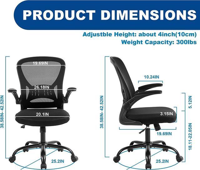 Youhauchair Ergonomic Office Chair, Home Office Desk Chairs with Adjustable  Headrest and Lumbar Support, 3D Armrests, Tilt Lock Function, High Back  Swivel Mesh Computer Chair - Yahoo Shopping