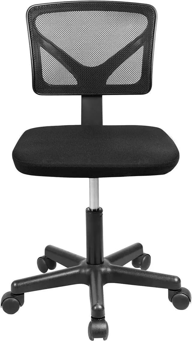 Main image of Yangming Desk Chair, Armless Office Mesh Computer Desk Chair Swivel Small Desk Chair Adjustable Black Task Chair No Armrest Mid Back Home Office Chair Perfect for Small Spaces