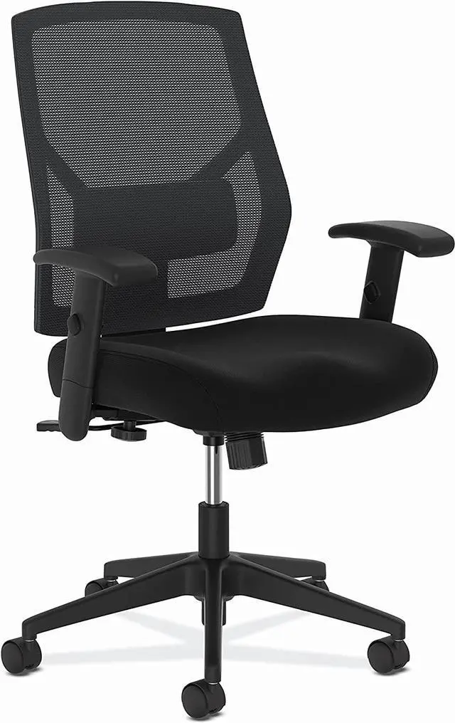 Main image of HON Crio High-Back Task Chair - Fabric Mesh Back Computer Chair for Office Desk, in Black (HVL581)