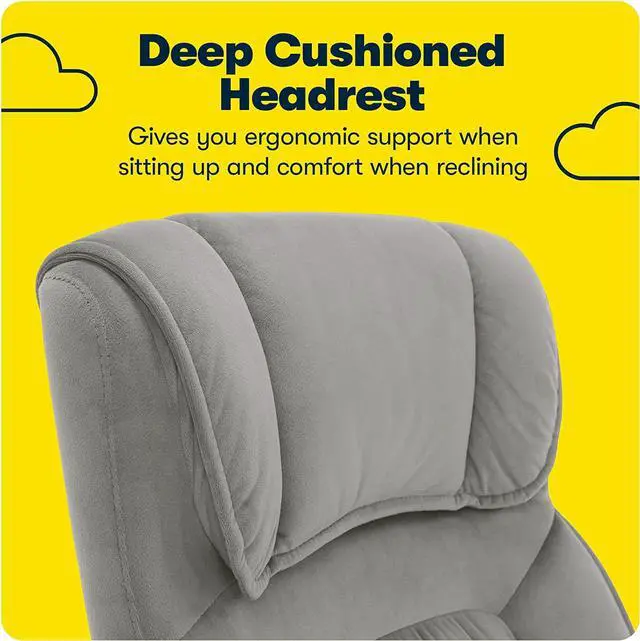 Alt view image 7 of 7 - Serta Executive Office Chair Ergonomic Computer Upholstered Layered Body Pillows, Contoured Lumbar Zone, Base, Fabric, Black/Grey