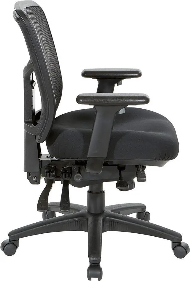 Alt view image 5 of 7 - Office Star ProGrid Breathable Mesh Manager's Office Chair with Adjustable Seat Height, Multi-Function Tilt Control and Seat Slider, Mid Back, Coal FreeFlex Fabric