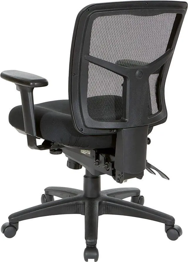 Alt view image 7 of 7 - Office Star ProGrid Breathable Mesh Manager's Office Chair with Adjustable Seat Height, Multi-Function Tilt Control and Seat Slider, Mid Back, Coal FreeFlex Fabric