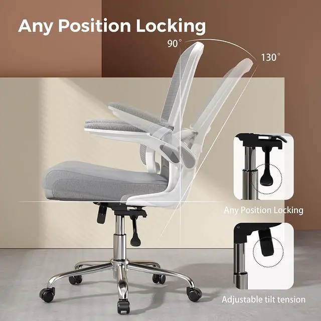 Alt view image 6 of 7 - Logicfox Ergonomic Office Desk Chair for Adults, Women Mesh Computer Chair