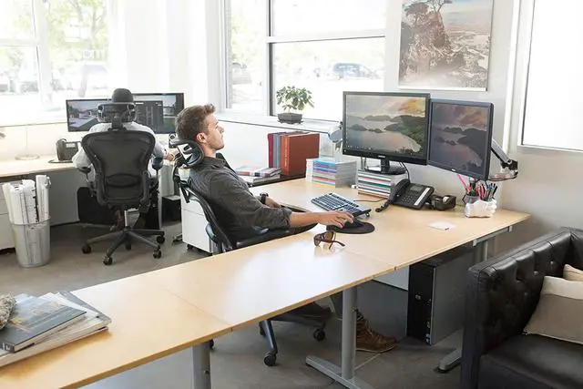 Alt view image 2 of 7 - The Original Headrest for The Herman Miller Aeron Chair H3 Carbon | Colors and Mesh Match Classic Aeron Chair 2016 and Earlier Models | Headrest ONLY - Chair Not Included
