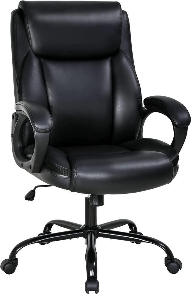 BestOffice Executive Chair with Lumbar Support & Swivel, 250 lb. Capacity,  Black 