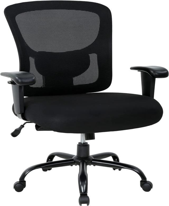 HCY Big Tall Office Desk 400 lbs Computer Mesh Chair for Heavy