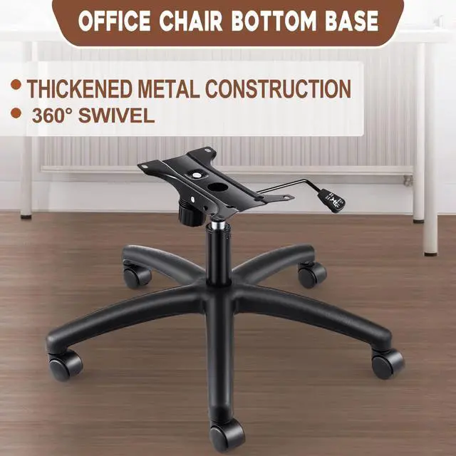 Alt view image 5 of 7 - Topdeep 28" Swivel Chair Base Replacement, Office Chair Base, 350 Pounds Heavy Duty Gaming Chair Replacement Base with Bottom Plate Stand Cylinder and Casters