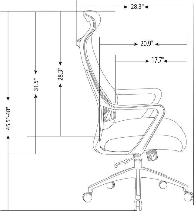 Alt view image 6 of 7 - Realspace® Lenzer Mesh High-Back Task Chair, Gray, BIFMA Certified