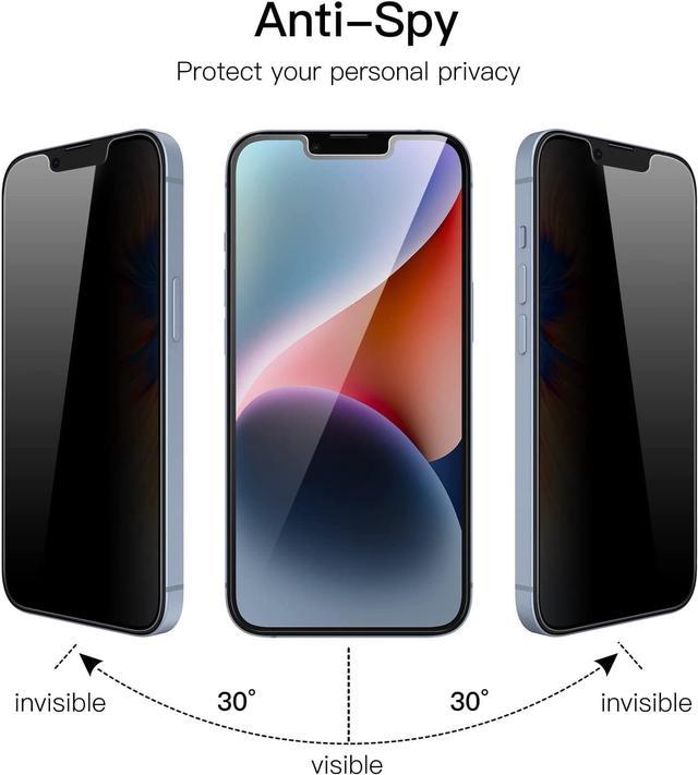 JETech Privacy Screen Protector for iPhone 12 Pro Max 6.7-Inch, Anti Spy  Tempered Glass Film, 2-Pack