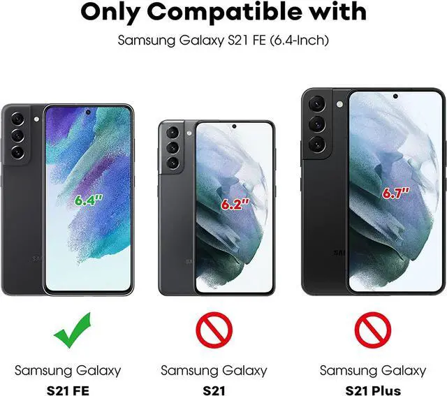 Alt view image 3 of 7 - JETech Screen Protector for Samsung Galaxy S21 FE 5G with Camera Lens Protector, Easy Installation Tool, Tempered Glass Film, Fingerprint ID Compatible, 2-Pack Each