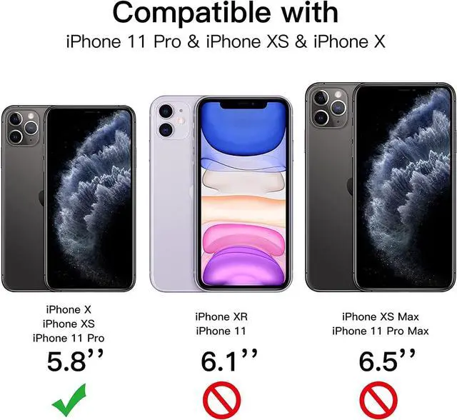 Alt view image 3 of 6 - JETech Privacy Full Coverage Screen Protector for iPhone 11 Pro/X/XS 5.8-Inch, Anti-Spy Tempered Glass Film, Edge to Edge Protection Case-Friendly, 2-Pack