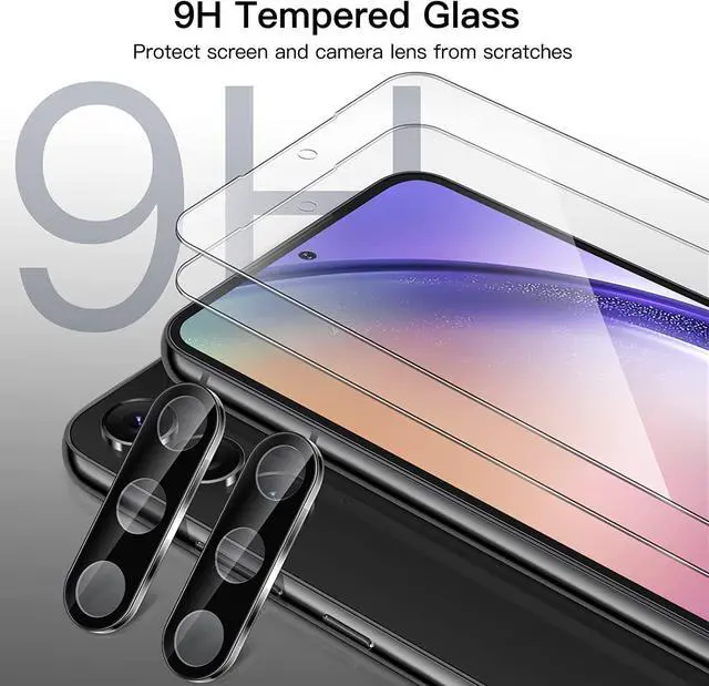 Alt view image 4 of 7 - JETech Screen Protector for Samsung Galaxy A54 5G 6.4-Inch with Camera Lens Protector, Tempered Glass Film, HD Clear, 2-Pack Each
