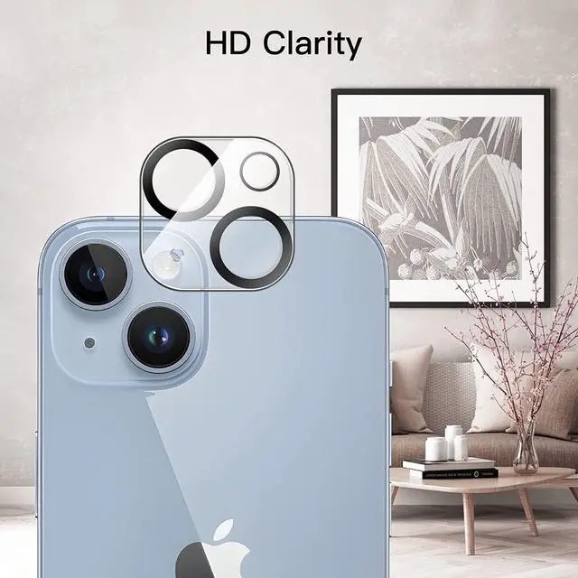 Alt view image 4 of 7 - JETech Full Coverage Screen Protector for iPhone 14 6.1-Inch (NOT FOR iPhone 14 Plus 6.7-Inch) with Camera Lens Protector, Tempered Glass Film, HD Clear, 2-Pack Each