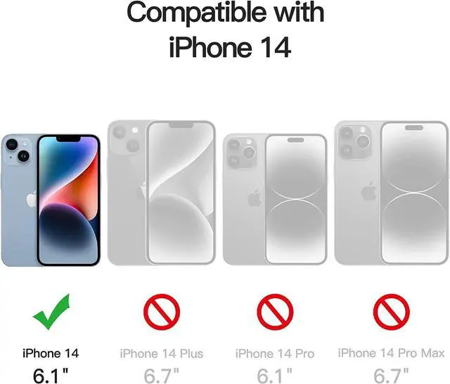 Alt view image 3 of 7 - JETech Full Coverage Screen Protector for iPhone 14 6.1-Inch (NOT FOR iPhone 14 Plus 6.7-Inch) with Camera Lens Protector, Tempered Glass Film, HD Clear, 2-Pack Each