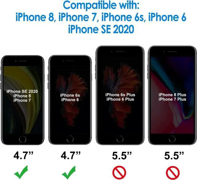 Alt view image 2 of 6 - JETech Screen Protector for iPhone SE 3/2 (2022/2020 Edition), iPhone 8/7/6s/6, 4.7-Inch, Tempered Glass Film with Easy-Installation Tool, 2-Pack