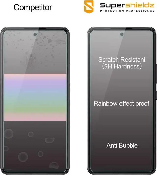 Alt view image 2 of 5 - Supershieldz (3 Pack) Designed for Samsung Galaxy A53 5G / A52 / A52 5G / A51 / A51 5G / A51 5G UW Tempered Glass Screen Protector, Anti Scratch, Bubble Free