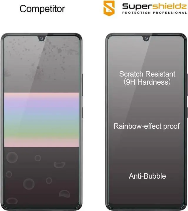 Alt view image 2 of 5 - Supershieldz (2 Pack) Designed for Samsung Galaxy A42 5G Tempered Glass Screen Protector, Anti Scratch, Bubble Free
