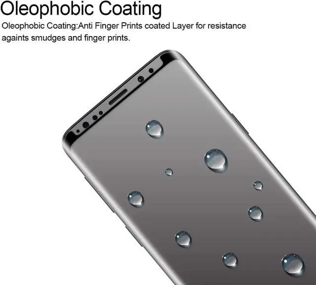Alt view image 6 of 6 - (2 Pack) Designed for  (Galaxy S9 Plus) Tempered Glass Screen Protector with (Easy Installation Tray) Anti Scratch Bubble Free (Black)