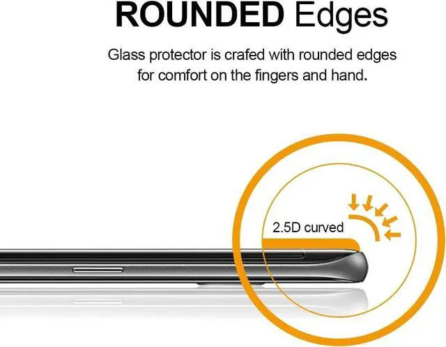 Alt view image 3 of 5 - Supershieldz (2 Pack) Designed for Samsung Galaxy S7 Tempered Glass Screen Protector, (Full Screen Coverage) Anti Scratch, Bubble Free (Black), Welcome to consult