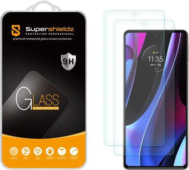 Main image of Supershieldz (2 Pack) Designed for Motorola Edge+ / Plus (2022 Model Only) and Motorola Edge+ / Plus 5G UW Tempered Glass Screen Protector, Anti Scratch, Bubble Free