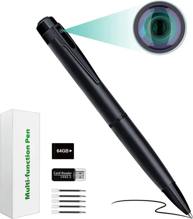 Main image of LXKFA 64GB Spy Camera Hidden Camera Pen - Full HD1080P Mini Spy Camera- Small Hidden Camera- Hidden Spy Camera-Mini Hidden Cameras-Nanny Cam Hidden Camera with Motion Detection[2023 Version]