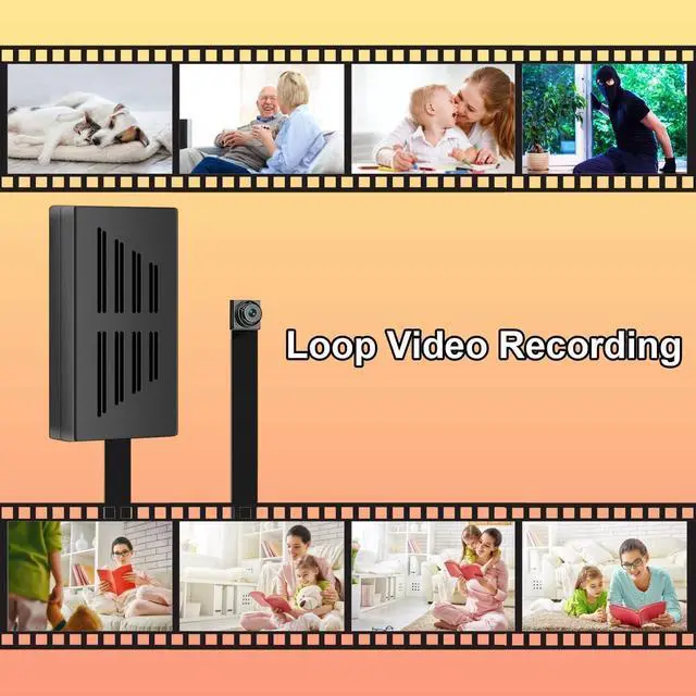 Alt view image 3 of 7 - 64GB Hidden Camera DIY 1080P Mini Portable Spy Camera Covert Nanny Video Recorder with Motion Detection Security Cameras for Home, Office