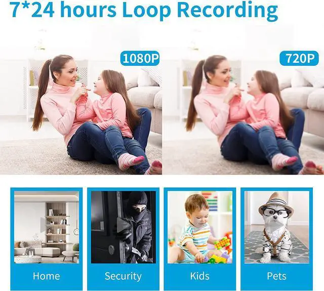 Alt view image 4 of 7 - Hidden Camera Clock-Full HD 1080P WiFi Spy Camera -Wireless Remote Camera Clock with Night Vision and Motion Detection Alert- Nanny Cam Surveillance for Home Office Security