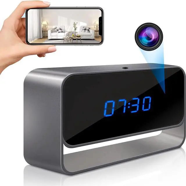 Main image of Hidden Camera Clock-Full HD 1080P WiFi Spy Camera -Wireless Remote Camera Clock with Night Vision and Motion Detection Alert- Nanny Cam Surveillance for Home Office Security