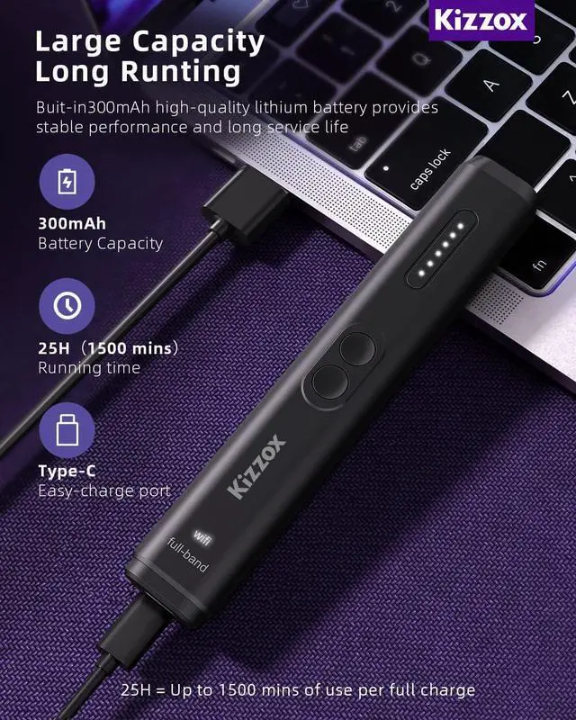 Alt view image 6 of 6 - Kizzox K9 Ultra Hidden Camera detectors, Anti Spy Detector, Hidden Devices/Bug/Listening Device/GPS Tracker/RF/Spy Camera Detector, Infrared Camera Finder Scanner for Office, Hotel, Car, Airbnb