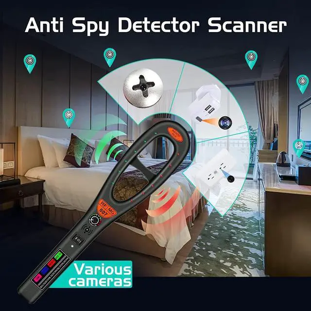 Alt view image 3 of 6 - ZTNwoo GPS Bug Detector, Anti Spy Detector for Car GPS Tracker/RF Signal, Hidden Camera Finder, Electronic Bug Sweeper for Wireless Radio Frequency (B)