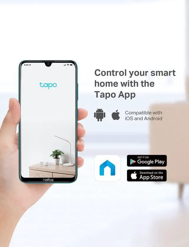 Alt view image 7 of 7 - Tapo 1080P Indoor Security Camera for Baby Monitor Dog Camera w/Motion Detection 2-Way Audio Siren Night Vision Cloud & SD Card Storage Works w/Alexa & Google Home (Tapo C100)